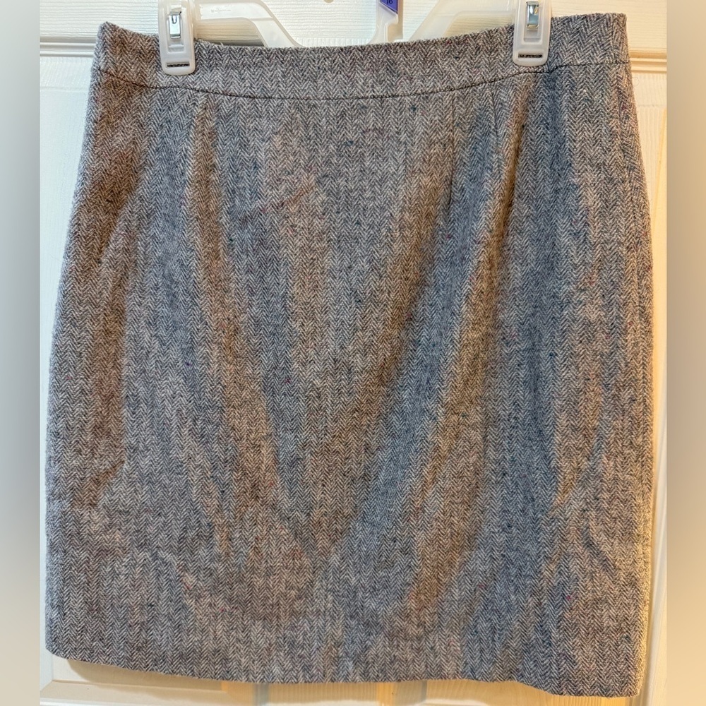 Talbots Charcoal Wool Blend Mini w Unique Crest Buttons - Picture 5 of 5
